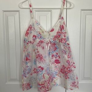 Pink flower cami.